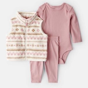 Carter's Pink and Cream Bodysuit Set
